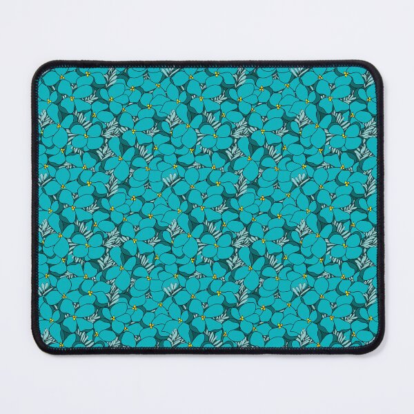 Item preview, Tutti flowers turquoise version blue background designed and sold by GENEST-V.
