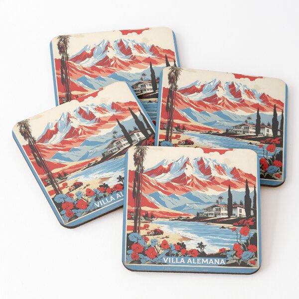 Item preview, Villa Alemana Chile Retro Vintage Poster Tourism  designed and sold by TravelersGems.