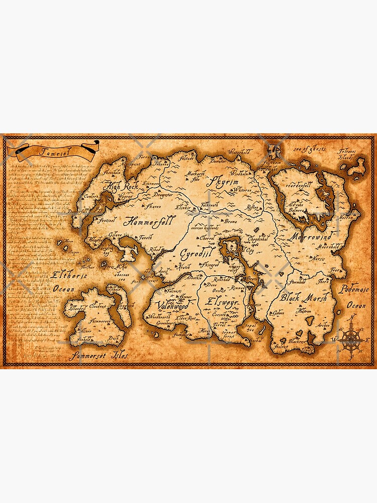Thumbnail 3 of 3, Photographic Print, Map of Tamriel designed and sold by ArtPixelHaven.