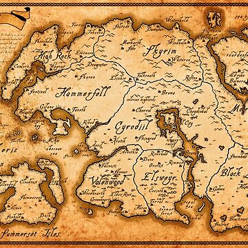 Artwork thumbnail, Map of Tamriel by ArtPixelHaven