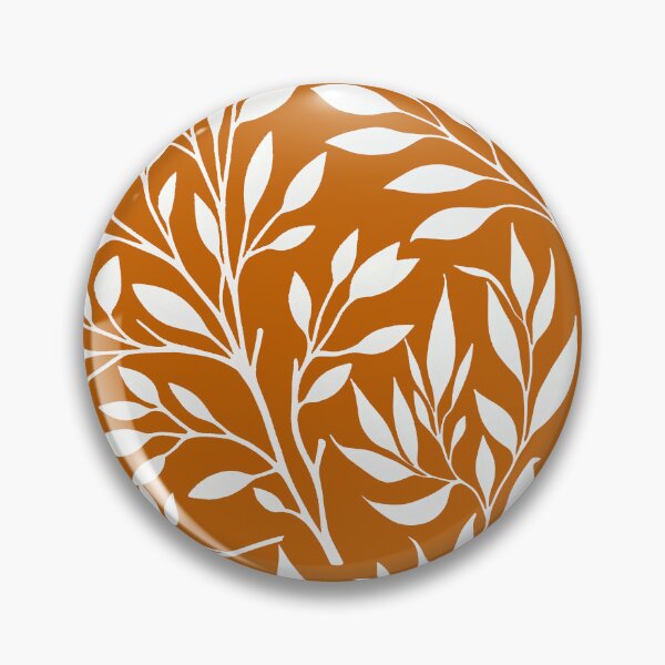 Artikelvorschau, Zweige Botanischer Druck Orange und Weiß entworfen und verkauft von SilverPegasus.