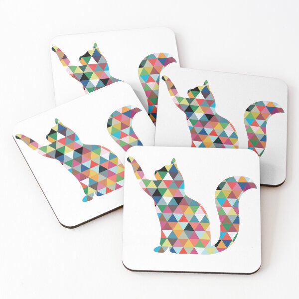Item preview, Colorful Cat, Multicolor Cat, Cute Cat Sticker, Geometric Art designed and sold by Spike The Punch Design Co..