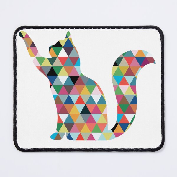 Item preview, Colorful Cat, Multicolor Cat, Cute Cat Sticker, Geometric Art designed and sold by Spike The Punch Design Co..
