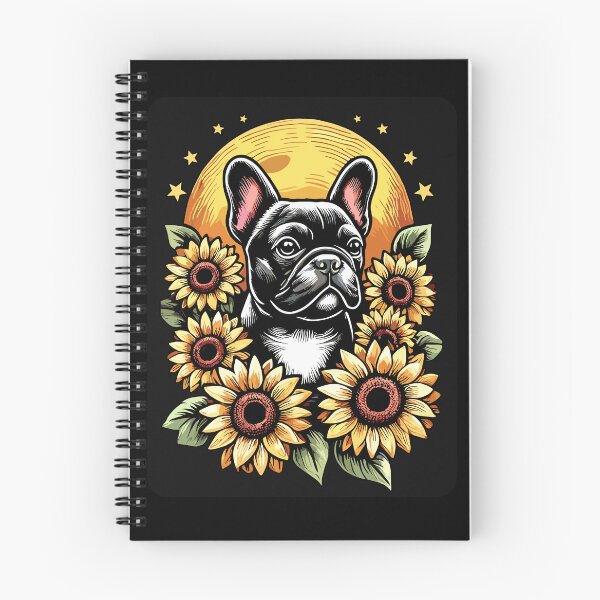 Item preview, French Bulldog and Sunflowers, Dog and Flower Lover designed and sold by madtoyman.