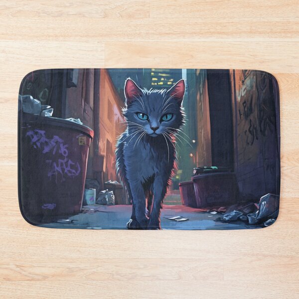 Item preview, Grey Street Cat With Blue Eyes designed and sold by GrinGalore.