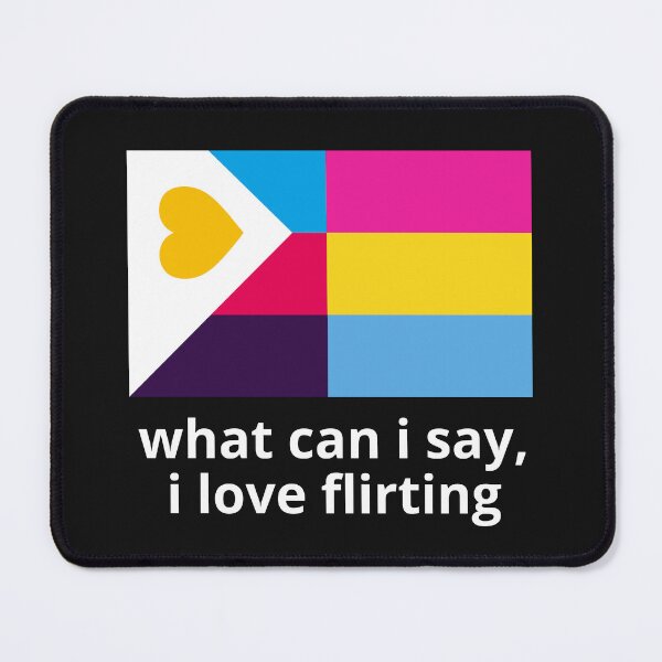 Item preview, I love flirting – Funny Polyamorous Pansexual designed and sold by Furia LGBTQ+ Accessories.