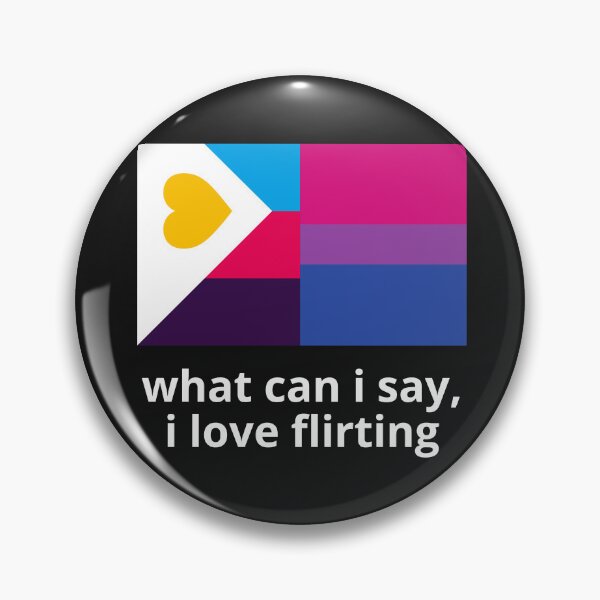 Item preview, I love flirting – Funny Polyamorous Bisexual designed and sold by Furia LGBTQ+ Accessories.