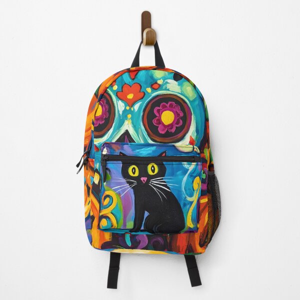Item preview, Vivid Skulls and Pumpkins: Bold Halloween Art with Black Cat designed and sold by Soul-Sparks.