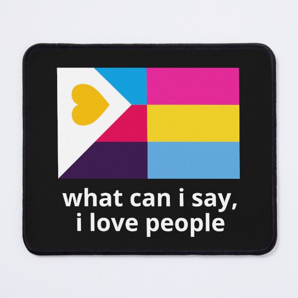 Item preview, I love people – Funny Polyamorous Pansexual designed and sold by Furia LGBTQ+ Accessories.