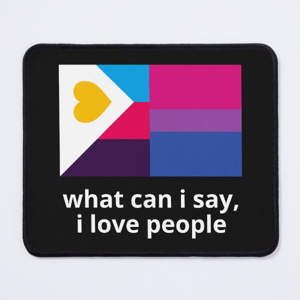Item preview, I love people – Funny Polyamorous Bisexual designed and sold by Furia LGBTQ+ Accessories.