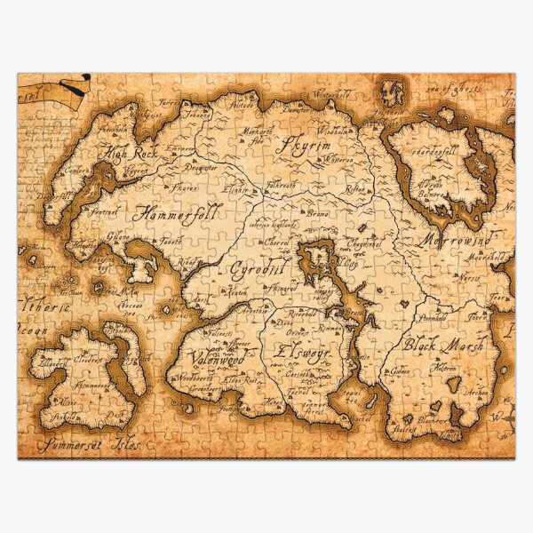 Artikel-Vorschau von Karte von Tamriel, designt und verkauft von ArtPixelHaven.