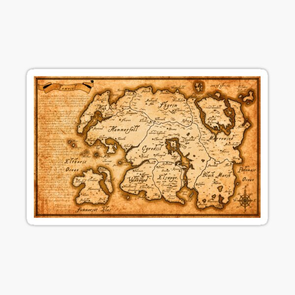 Item preview, Map of Tamriel designed and sold by ArtPixelHaven.