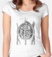Nieren- und Kolon-Anatomie-Diagramm Tailliertes Rundhals-Shirt