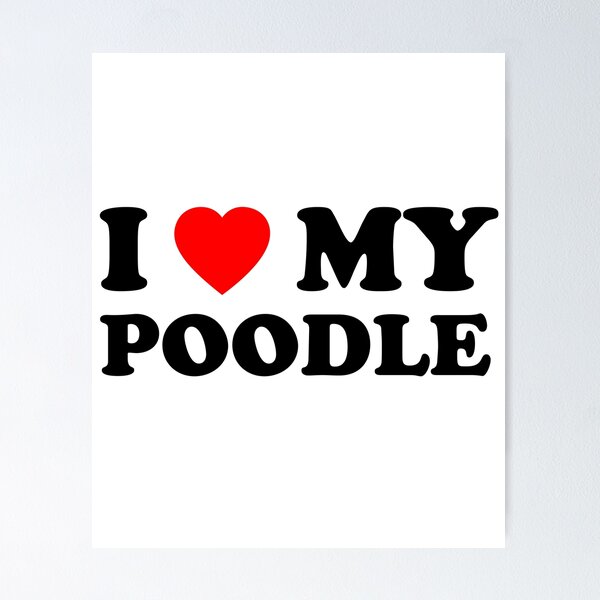 Item preview, I Love My Poodle Style NY Heart Dog Gift designed and sold by Guarddogdrive.