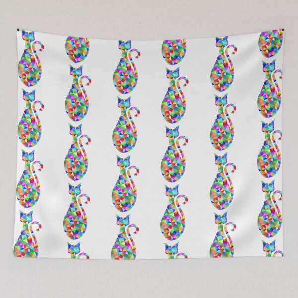 Item preview, Origami Cat, Sitting Cat, Colorful Cat designed and sold by Spike The Punch Design Co..