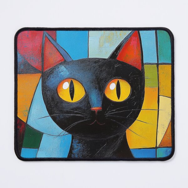 Item preview, Black Cat With Round Yellow Eyes designed and sold by GrinGalore.