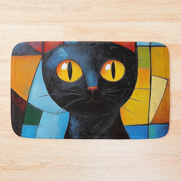 Item preview, Black Cat With Round Yellow Eyes designed and sold by GrinGalore.