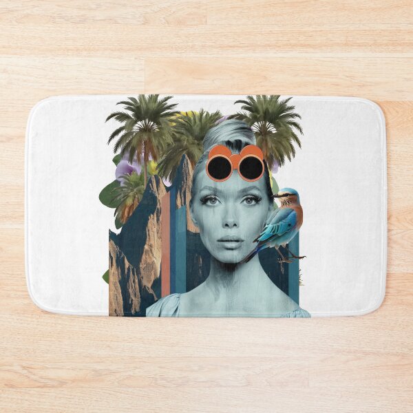 Item preview, Collage Wall Art T-shirt Design: Girl with Palm Trees designed and sold by ForeverPrintsOK.