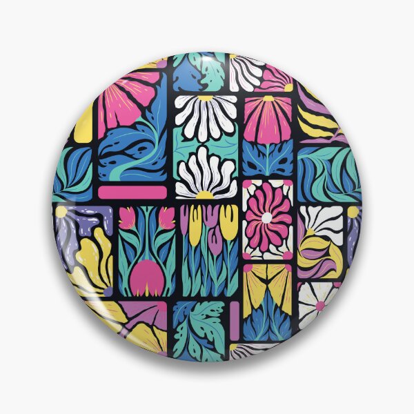 Item preview, Abstract colorful flowers, leaves, branches pattern designed and sold by DarianaArt.