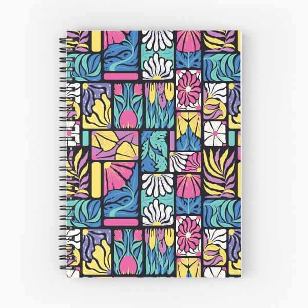 Item preview, Abstract colorful flowers, leaves, branches pattern designed and sold by DarianaArt.