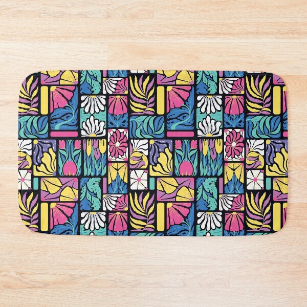 Item preview, Abstract colorful flowers, leaves, branches pattern designed and sold by DarianaArt.