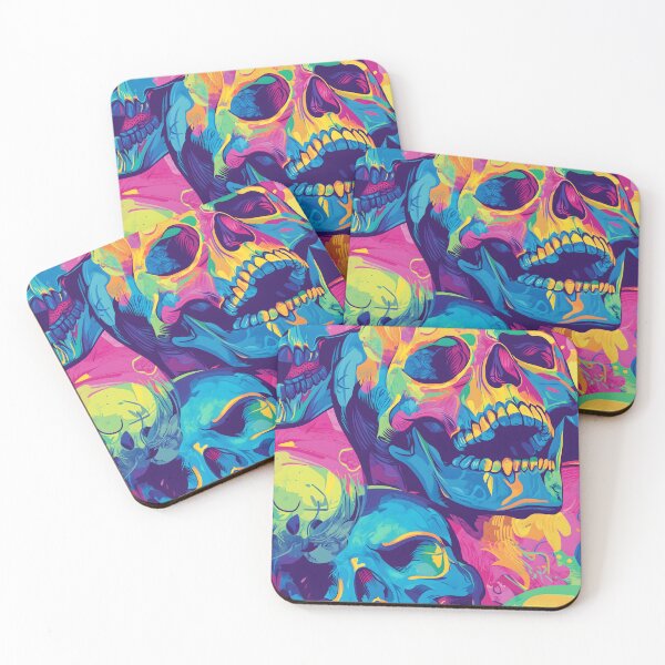 Item preview, Vibrant Skull Pattern: A Colorful Skull Showcase designed and sold by Soul-Sparks.