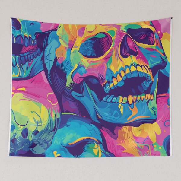 Item preview, Vibrant Skull Pattern: A Colorful Skull Showcase designed and sold by Soul-Sparks.