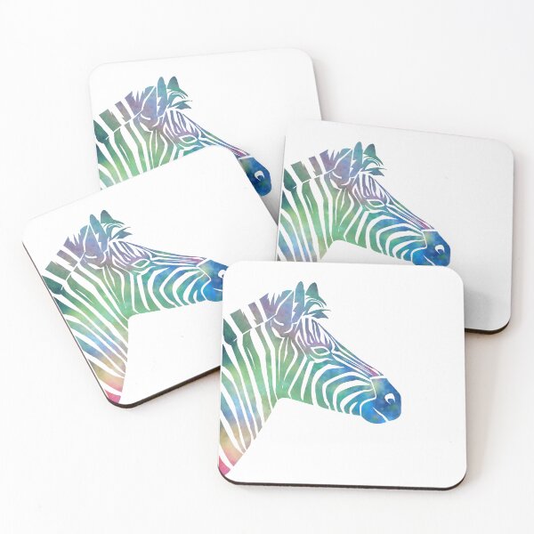 Item preview, Watercolor Zebra, Rainbow Zebra, Zebra Silhouette designed and sold by Spike The Punch Design Co..