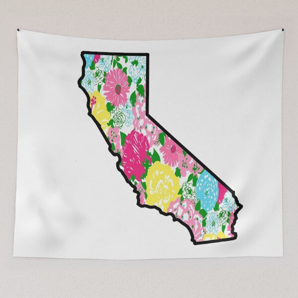 Item preview, California Floral State Outline  designed and sold by Morgan Turrentine.