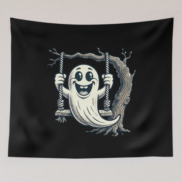 Item preview, Cute Swing Ghost Funny Halloween designed and sold by LuminOrb.