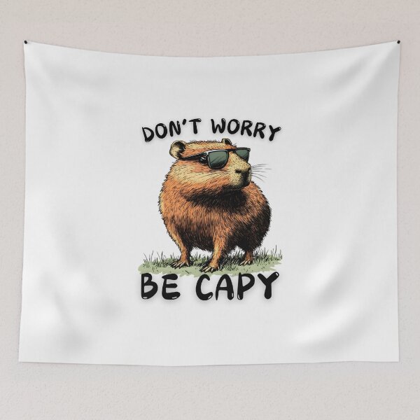 Item preview, Funny Capybara  Saying Don't Worry Be Capy Saying Rodent Animal Gift designed and sold by Style4You24.