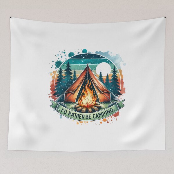 Item preview, Camping Dome in the Pines – "I’d Rather Be Camping" for T-Shirts, Mugs, Stickers & More designed and sold by artedigital99.