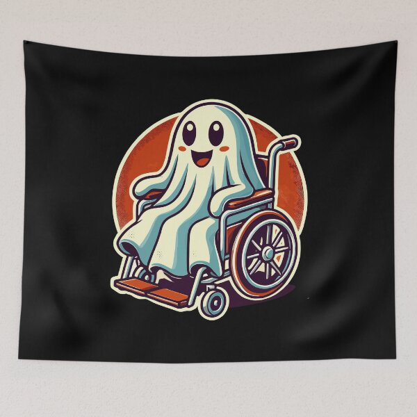 Item preview, Cute Wheelchair Ghost Wheelchair User designed and sold by LuminOrb.
