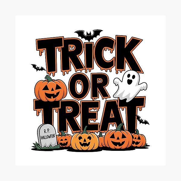 Item preview, Spooky Trick or Treat Halloween Design designed and sold by FrescoDesign.