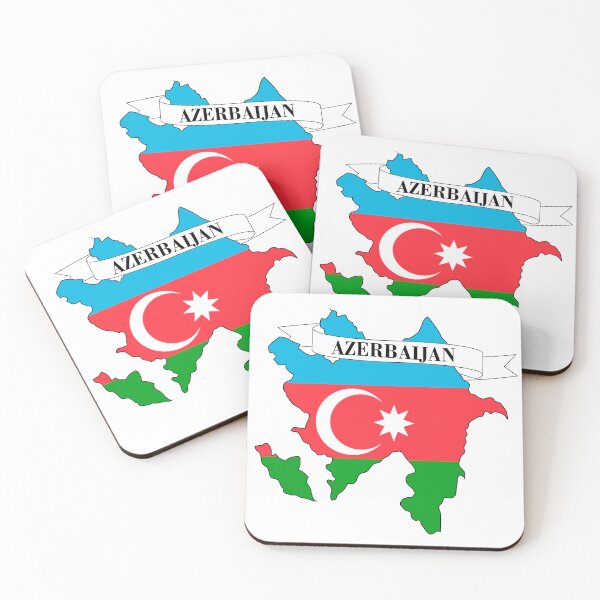 Item preview, azerbaijan flag map designed and sold by visual adventures.