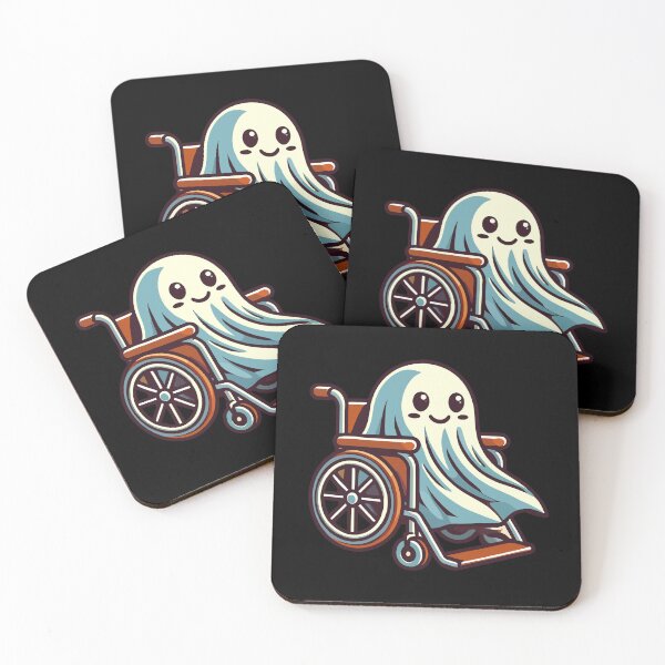 Item preview, Cute Wheelchair Ghost Wheelchair User designed and sold by LuminOrb.