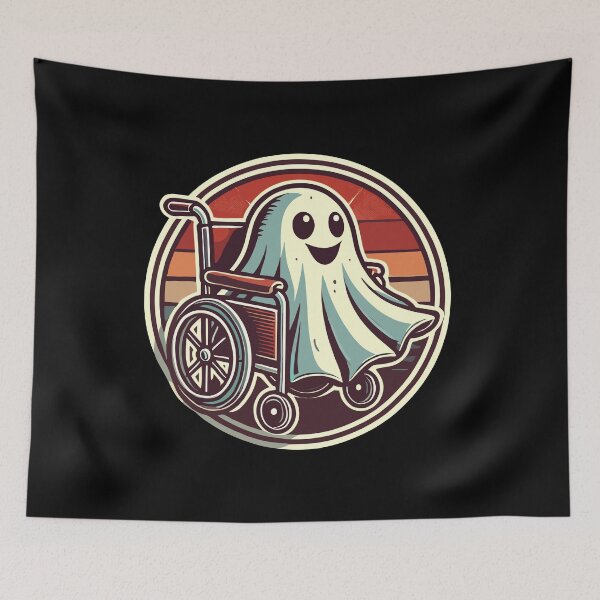 Item preview, Cute Wheelchair Ghost Wheelchair User designed and sold by LuminOrb.