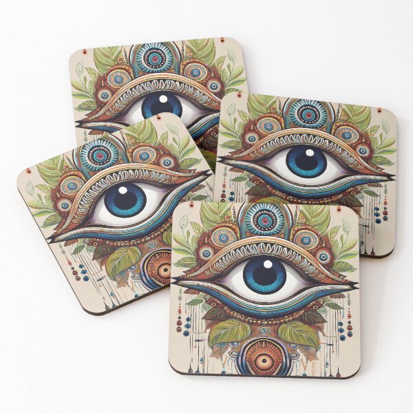 Item preview, Eye Nature Mask | Gods & Masks Collection | Beige Background designed and sold by monkeybusiness.pt.