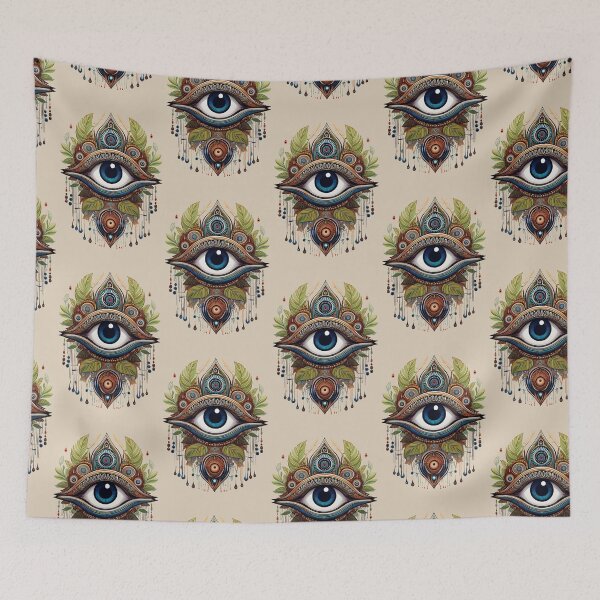 Item preview, Eye Nature Mask | Gods & Masks Collection | Beige Background designed and sold by monkeybusiness.pt.