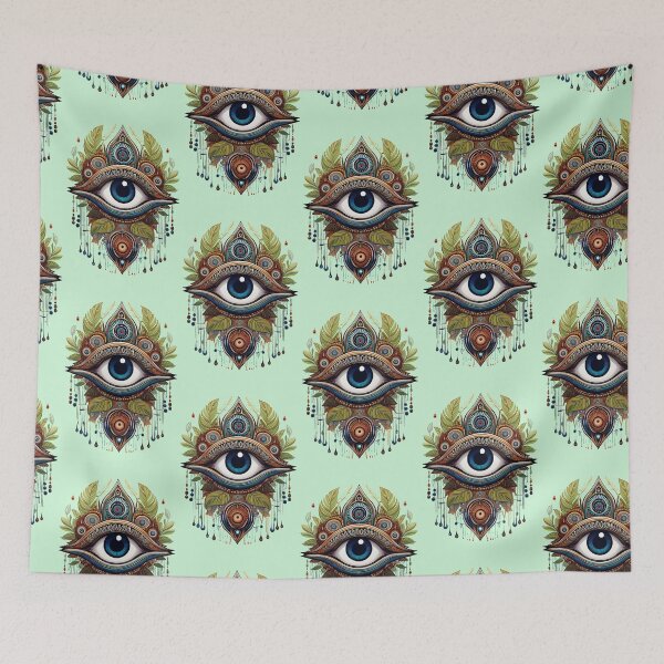 Item preview, Eye Nature Mask | Gods & Masks Collection | Pastel Green designed and sold by monkeybusiness.pt.