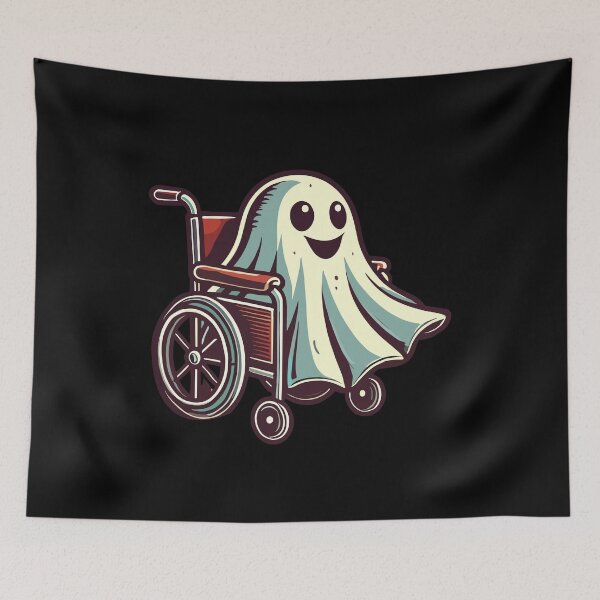 Item preview, Cute Wheelchair Ghost Wheelchair User designed and sold by LuminOrb.