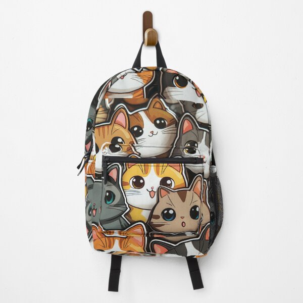 Item preview, Cartoon Japanese Cute Kitty Cats Stickers Pattern designed and sold by GrinGalore.