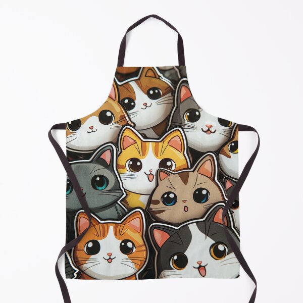 Item preview, Cartoon Japanese Cute Kitty Cats Stickers Pattern designed and sold by GrinGalore.