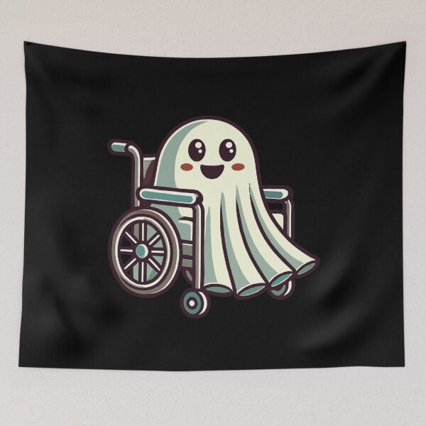 Item preview, Cute Wheelchair Ghost Wheelchair User designed and sold by LuminOrb.