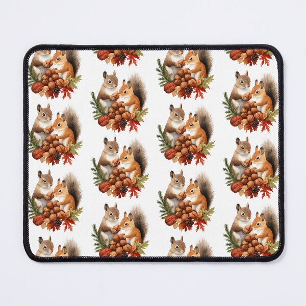 Item preview, Adorable Squirrels Gathering Autumn Nuts designed and sold by WPCreator.