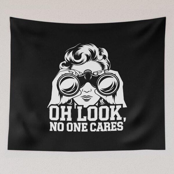 Item preview, Noone Cares Retro Humor Sarcastic 1950s Woman Binoculars designed and sold by w1ckerman.