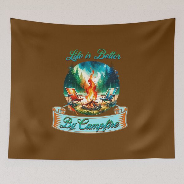 Item preview, Life is Better by the Campfire – Cozy Camping Design for T-Shirts, Mugs, Stickers & More designed and sold by artedigital99.