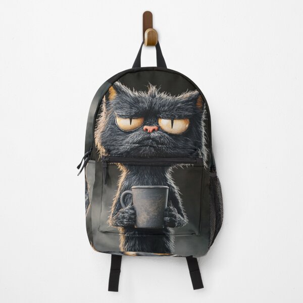 Item preview, Black Morning Cat With Yellow Eyes designed and sold by GrinGalore.