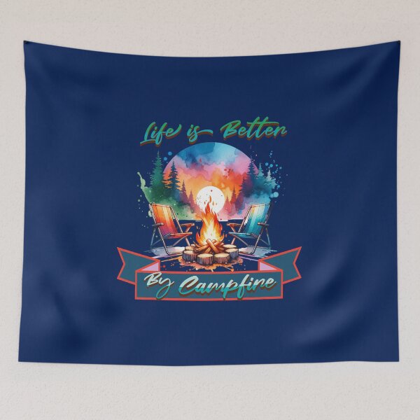 Item preview, Life is Better by the Campfire – Cozy Camping Design for T-Shirts, Mugs, Stickers & More designed and sold by artedigital99.