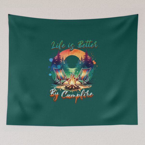 Item preview, Life is Better by the Campfire – Cozy Camping Design for T-Shirts, Mugs, Stickers & More designed and sold by artedigital99.